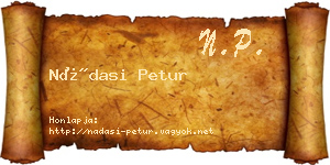 Nádasi Petur névjegykártya